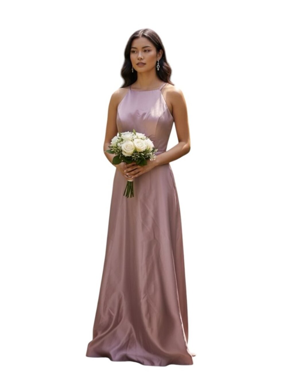 Mori Lee Bridesmaid Dress Size 12 Light Purple Satin Formal Maxi Gown